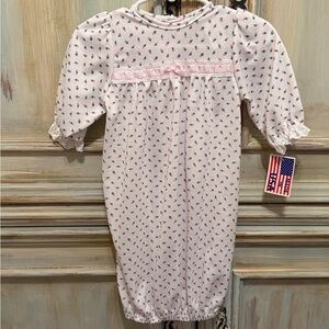 Laura Dare NewICM Pink Floral Baby Gown